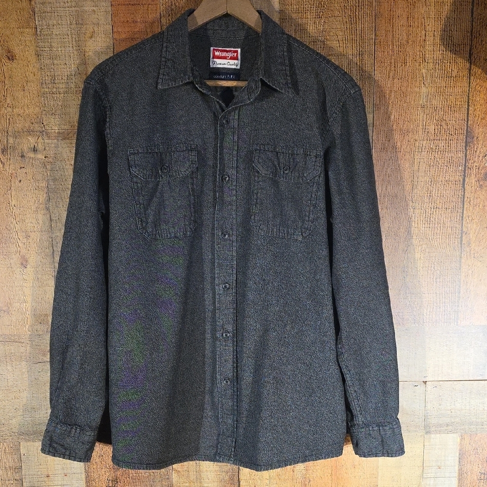 Upcycled KISS Gray Casual Button Down Shirt - Picture 7 of 7
